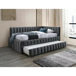 Łóżko Alfie Velvet 120x200 cm z dodatkowym dolnym spaniem - Łóżka dla dzieci i młodzieży - miniaturka - grafika 1