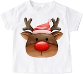 Koszulki dla dziewczynek - Koszulka z reniferem dla dziecka - miniaturka - grafika 1