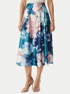 Spódnice - Rinascimento Spódnica trapezowa CFC0128630003 Niebieski Regular Fit - miniaturka - grafika 1