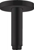Akcesoria do armatury i ceramiki - HANSGROHE 27393670 Przyłącze sufitowe S 100 mm, mat czarny - miniaturka - grafika 1