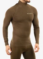 Czapki i chusty sportowe męskie - Bluza termoaktywna Brubeck Ranger Wool - khaki - miniaturka - grafika 1