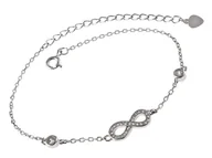 Bransoletki - BRANSOLETA CELEBRYTKA NIESKOŃCZONOŚĆ b0551 - 1,6g. - miniaturka - grafika 1