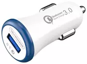 Ładowarki samochodowe - Ładowarka samochodowa USB 3.0 Fast charger Somostel biała - miniaturka - grafika 1