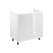 Szafki kuchenne - Szafka Dolna Stojąca Pod Zlewozmywak 2 Drzwi D80Z Aspen Gała Meble White Połysk - miniaturka - grafika 1