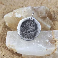 Naszyjniki - Owczarek niemiecki - moneta na szczęście - miniaturka - grafika 1