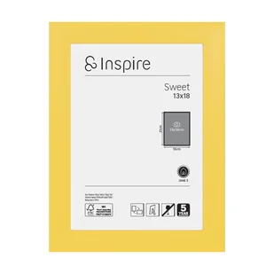 Ramka na zdjęcia Sweet Yellow 13 x 18 cm żółta Inspire - Ramki na zdjęcia - miniaturka - grafika 1