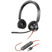 Słuchawki - Plantronics Blackwire 3320-M USB-A Szare - miniaturka - grafika 1