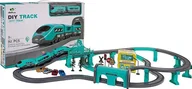 Pociągi dla dzieci - RoGer Train Station + Accessories 92pcs. - miniaturka - grafika 1