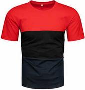 Koszulki męskie - T-shirt męski w pasy kolorowy Recea - miniaturka - grafika 1