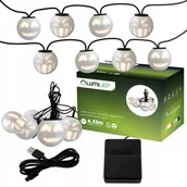 Girlandy - Girlanda Led Świąteczna Ozdobna 8 Led Bałwanek Kulki Białe Z Melodią Usb - miniaturka - grafika 1