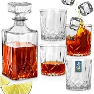 Karafki - Karafka i szklanki do whisky nalewki na alkohol 900ml zestaw 5-ele VILDE 139665 - miniaturka - grafika 1