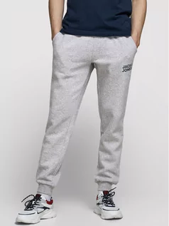 Spodnie męskie - Jack&Jones Spodnie dresowe Gordon Newsoft 12178421 Szary Regular Fit - grafika 1