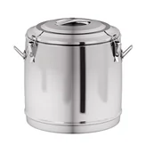 Pojemniki i kosze gastronomiczne - Czajnik ze stali nierdzewnej bez odpływu, 350 x 350 mm, 22 l - miniaturka - grafika 1