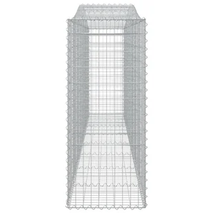VIDAXL Kosze gabionowe, 7 szt, 400x50x120/140 cm, galwanizowane żelazo - Ogrodzenia - miniaturka - grafika 6