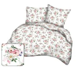 Karo Pościel z kory 140x200 78b biała kwiat jabłoni listki zielone - Pościel Karo Pościel z kory 140x200 78b biała kwiat jabłoni listki zielone - Pościel - miniaturka - grafika 1