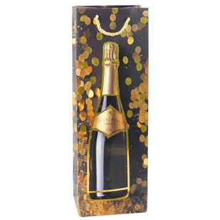 Torba Prezentowa Na Wino Butelkę Papierowa Szampan 35 x 12 x 9 cm - Opakowania i torebki na prezenty Torba Prezentowa Na Wino Butelkę Papierowa Szampan 35 x 12 x 9 cm - Opakowania i torebki na prezenty - miniaturka - grafika 1