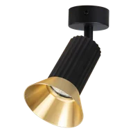 Lampy sufitowe - Tulip lampa sufitowa (spot) 1-punktowa czarna/złota ML1203 - miniaturka - grafika 1