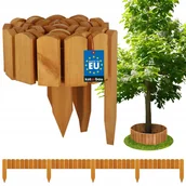 Ogrodzenia - OBRZEŻE PALISADA OGRODOWA 200X10 CM PŁOTEK PŁOT DREWNO OGRODOWY WBIJANY DĄB - miniaturka - grafika 1