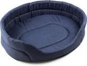 Legowiska dla psów - Legowisko dla psa kota Mata dla Psa Materac Posłanie Granatowe Len 70x60 R5 - miniaturka - grafika 1