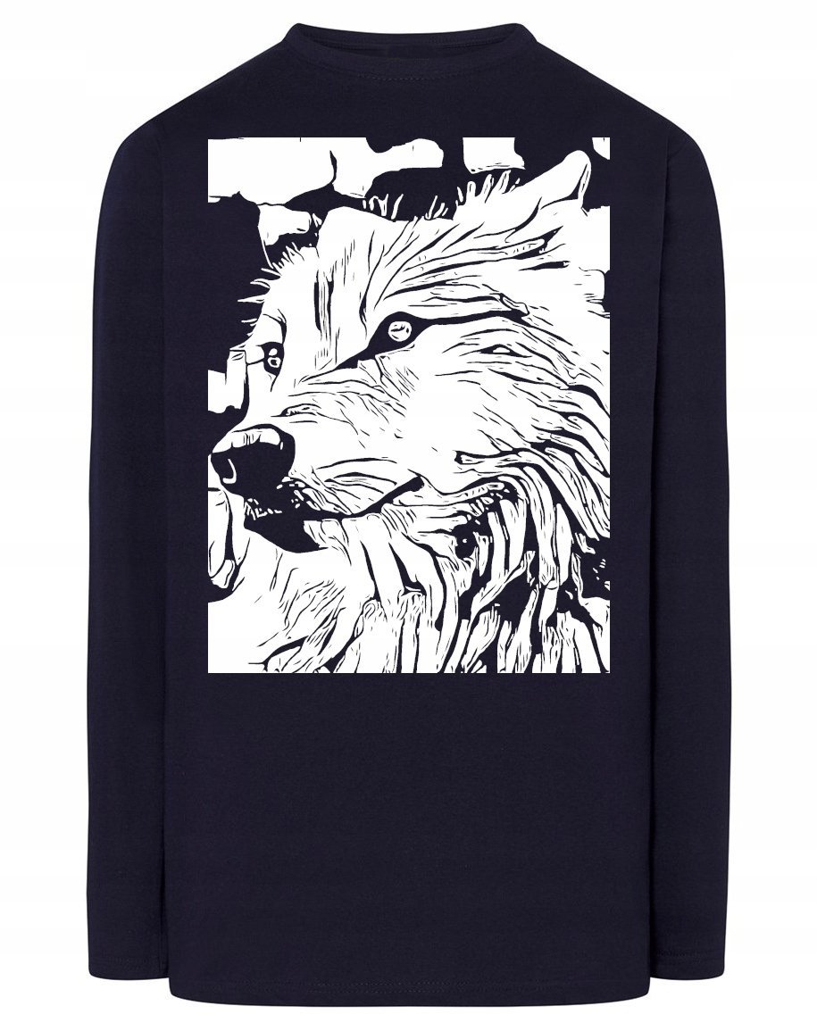 Longsleeve męski fajny nadruk WILK r.XS