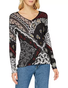 Desigual Sweter damski JERS_Bergen, czarny, XS - Swetry damskie - miniaturka - grafika 1