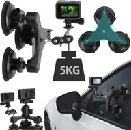 Akcesoria do drona - SunnyLife MOCNY UCHWYT DO KAMER SPORTOWYCH TRÓJRAMIENNY NA SZYBĘ KAROSERIĘ Z MOCOWANIEM 1/4 I 3/8' CALA DSLR - miniaturka - grafika 1