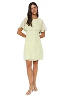 Sukienki - Trendyol Damska sukienka tkana o regularnym kroju, żółta, 38, ŻÓŁTY, 36 - miniaturka - grafika 1