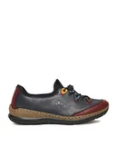 Półbuty damskie - Rieker Półbuty N3271-35 Granatowy - miniaturka - grafika 1