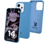 Etui i futerały do telefonów - Bizon Silikonowe Soft do Oppo Reno14 Niebieski - miniaturka - grafika 1