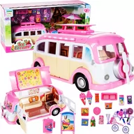 Akcesoria dla lalek - MalPlay Kamper Lodziarnia Auto Dla Lalek samochód MAL-106919 - miniaturka - grafika 1