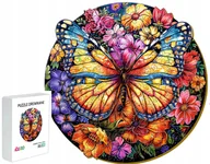 Puzzle - Puzzle Drewniane Dla Dzieci 145 Elementów Kolorowy Motyl Prezent Dla Dzieci - miniaturka - grafika 1