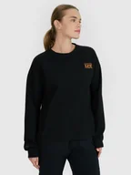 Koszulki i topy damskie - 4F Longsleeve oversize z nadrukiem damski - czarny L - miniaturka - grafika 1