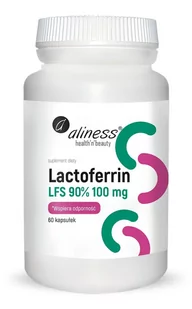 MEDICALINE Aliness Lactoferrin LFS 90% 100 mg x 60 kaps - Przeziębienie i grypa - miniaturka - grafika 1