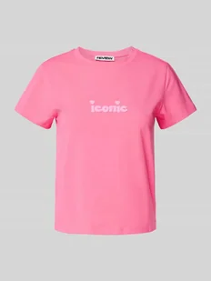 T-shirt z wyhaftowanym napisem - Koszulki i topy damskie - miniaturka - grafika 1