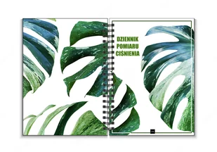 JUFIMI Dziennik pomiaru ciśnienia MONSTERA okładka twarda - Planery - miniaturka - grafika 1