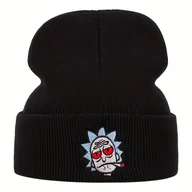 Czapki dla dzieci - TEMU WB Rick i Morty 'Stretch - Oficjalnie Licencjonowane Logo z Rikiem & Morkim (Rick Palący) – Zimowa Ciepła Regulana Czapka Beanie, Wielokolorowe - miniaturka - grafika 1