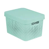 Pojemniki na zabawki - Curver Pojemnik ażurowy z przykrywką Infinity, miętowy, 17 l - miniaturka - grafika 1