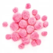 Akcesoria rzeźbiarskie - DP Craft POMPONY AKRYLOWE MIX Różowe 24 sztuki - miniaturka - grafika 1