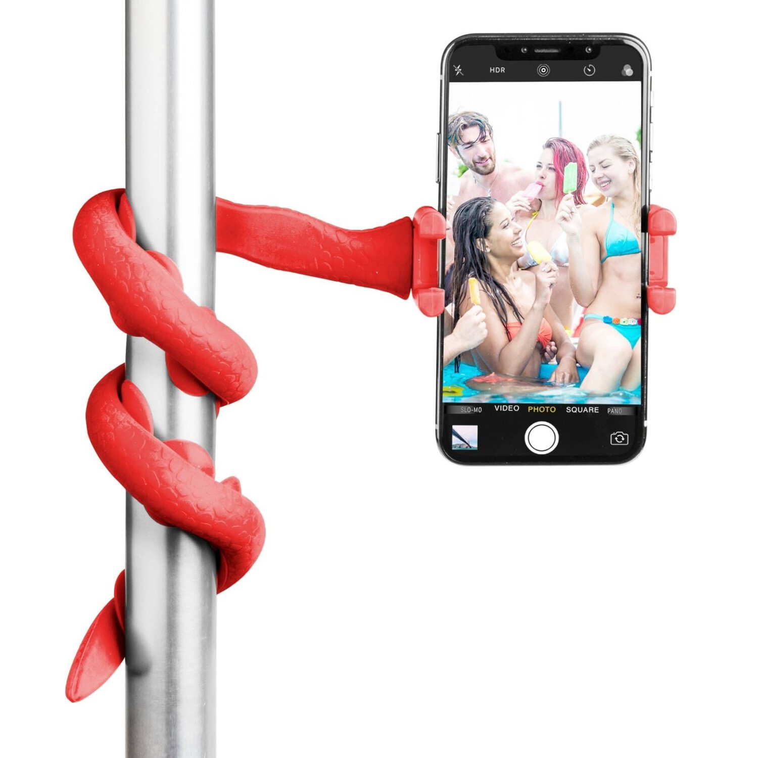 CELLY Snake Selfie Stick uniwersalny czerwony