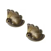 Zawiasy, okucia i inne akcesoria - Uchwyt do mebli kuchennych i łazienkowych 8,2 cm x 3,5 cm 10 szt. brązowy - miniaturka - grafika 1