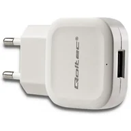 Ładowarki do telefonów - Qoltec Ładowarka sieciowa 12W | 5V | 2.4A | USB | Biała (50193) - miniaturka - grafika 1