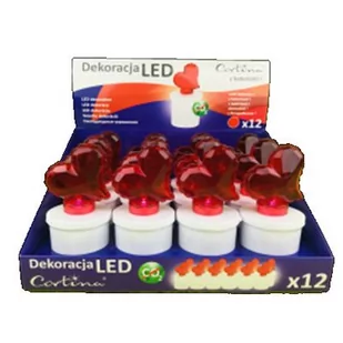 Wkład LED Serce czerwony - Lampiony i znicze - miniaturka - grafika 1