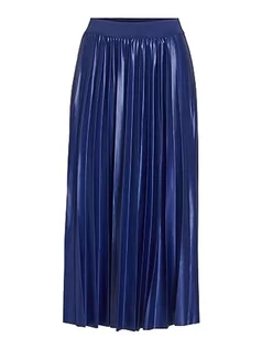 Spódnice - Vila Vinitban Skirt-Noos damska spódnica plisowana, niebieski, XXL - grafika 1