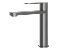 Baterie umywalkowe - BATH DELUXE 28-017-02-73-02 - Kran do umywalki TARNBY 17,3 cm proszkowo szary - miniaturka - grafika 1