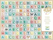 Zabawki kreatywne - Zestaw wypukłych naklejek Alfabet Djeco - miniaturka - grafika 1