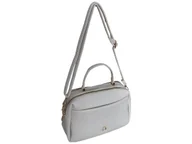 Torebki damskie - Torebka Damska, Mała Listonoszka Na Ramię, Miejski Kuferek Eko-Skóra Beżowy - miniaturka - grafika 1