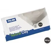 Przybory szkolne - MILAN Glina naturalna do modelowania Milan samoutwardzalna lub do wypalania 400 g biała - miniaturka - grafika 1