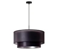 Lampy sufitowe - Duolla - Żyrandol na lince NANTES 1xE27/15W/230V śr. 45 cm czarny/srebrny - miniaturka - grafika 1