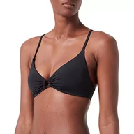 Stroje kąpielowe - Hurley Damska góra od bikini Solid Revo, czarny, XS - miniaturka - grafika 1