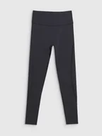 Legginsy - Damskie legginsy do jogi 4F 4FWSS25TFTIF323 - czarne - miniaturka - grafika 1